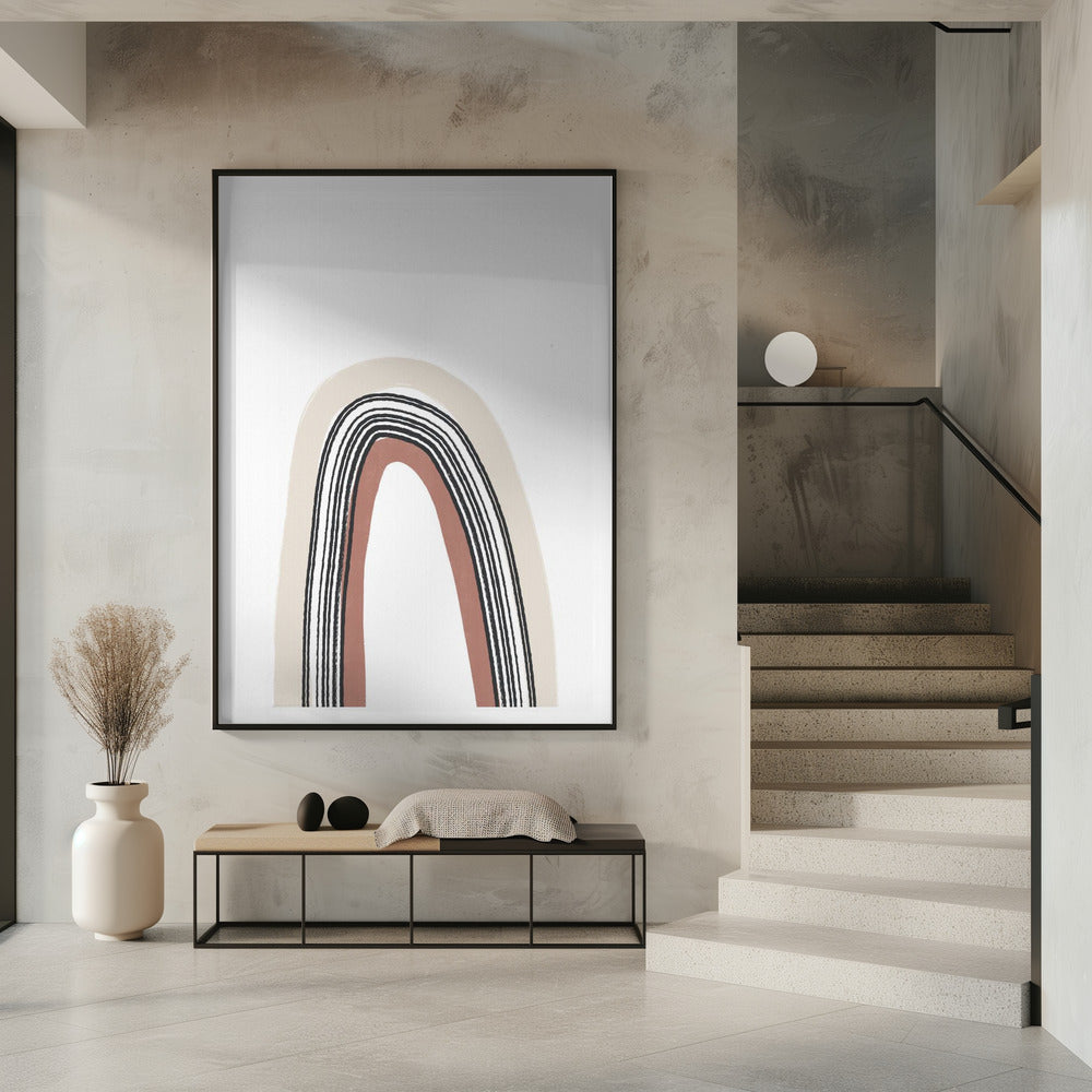 Simple Arch With Black Lines | Poster