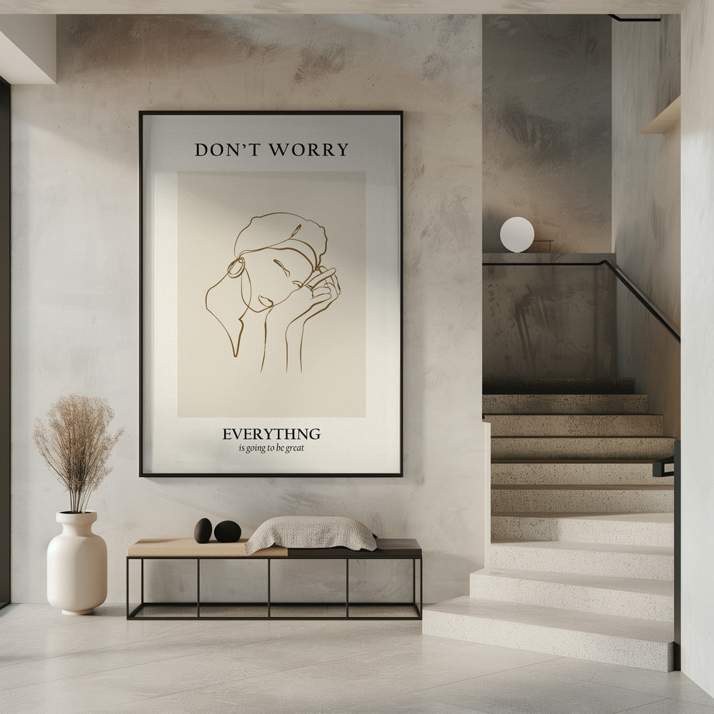 Modern line portrait | Poster