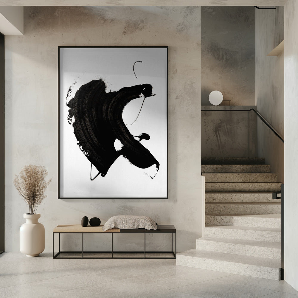 Black abstract Stroke | Poster
