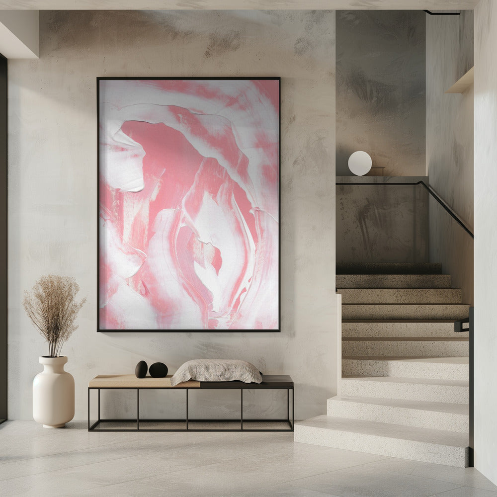 Harmonious Blend Of Pink And White Hues | Poster