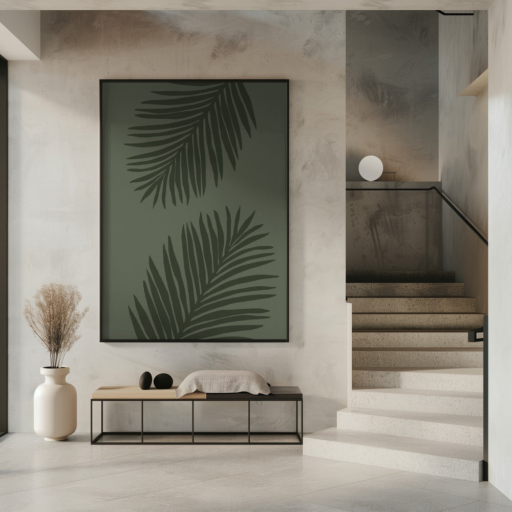 PALM LEAF 05 ALL GREEN | Poster