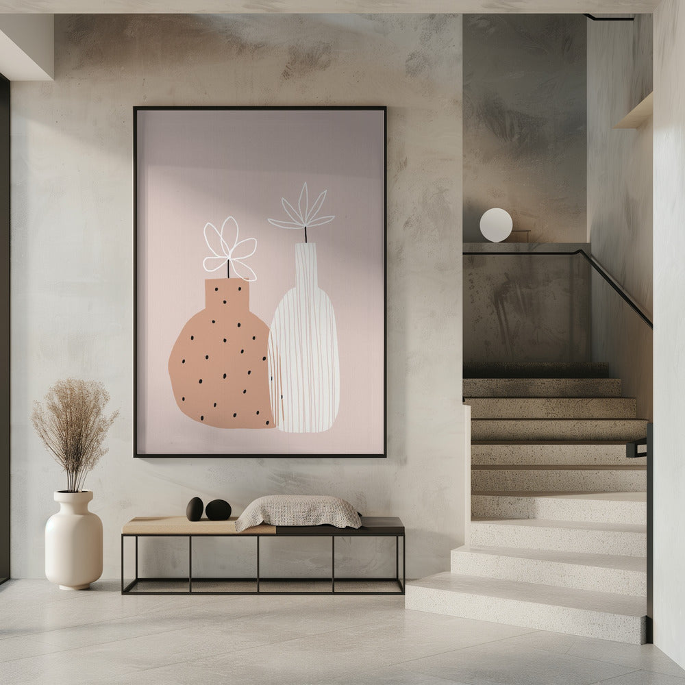 Minimal Twin Vases | Poster