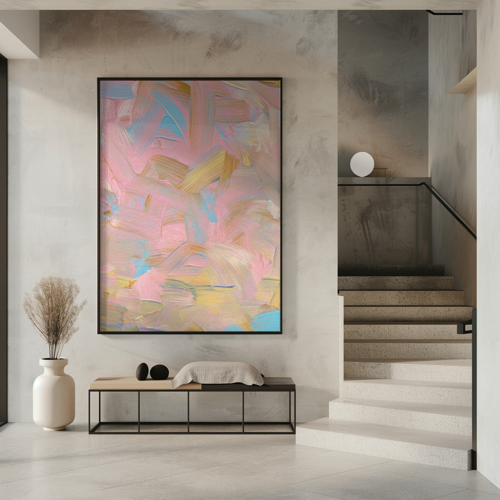 Vibrant Brushstrokes in Pastel Hues | Poster