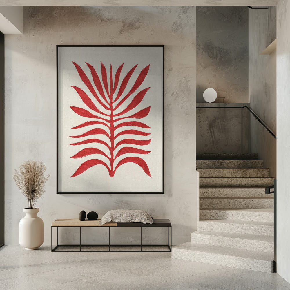 Red Branch / Lino Print | Poster