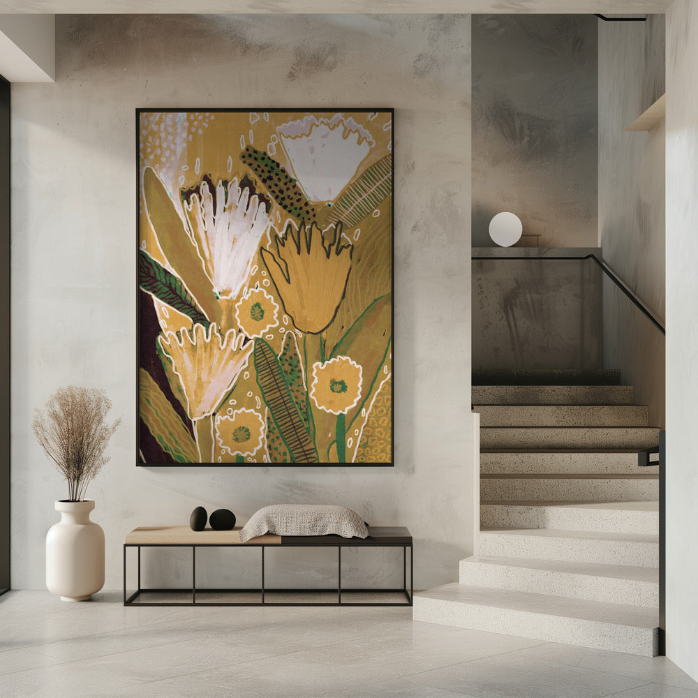 Magic Wildflowers / Yellow & Green | Poster