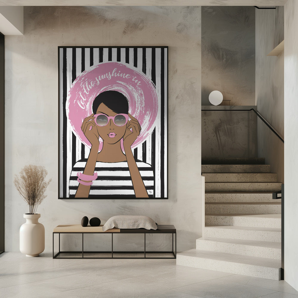 Woman in Pink Sunglasses | Poster