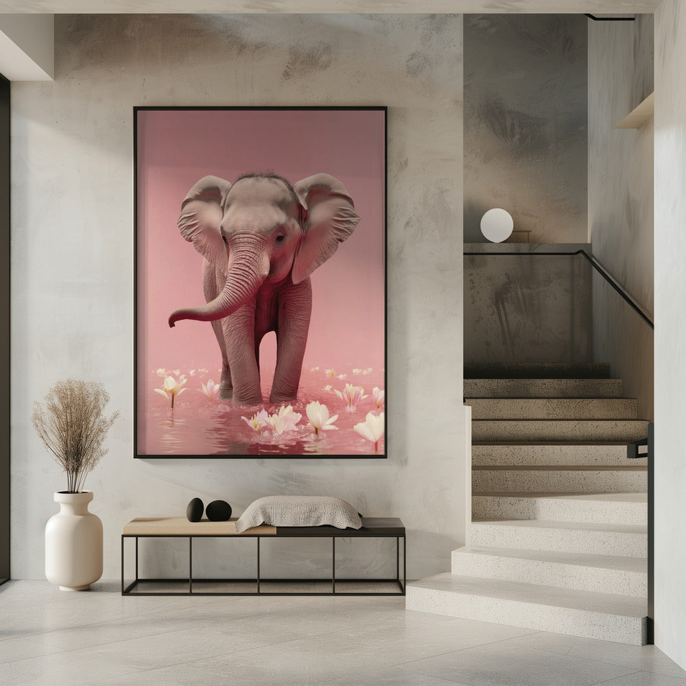 Elephant in Blossoms | Poster