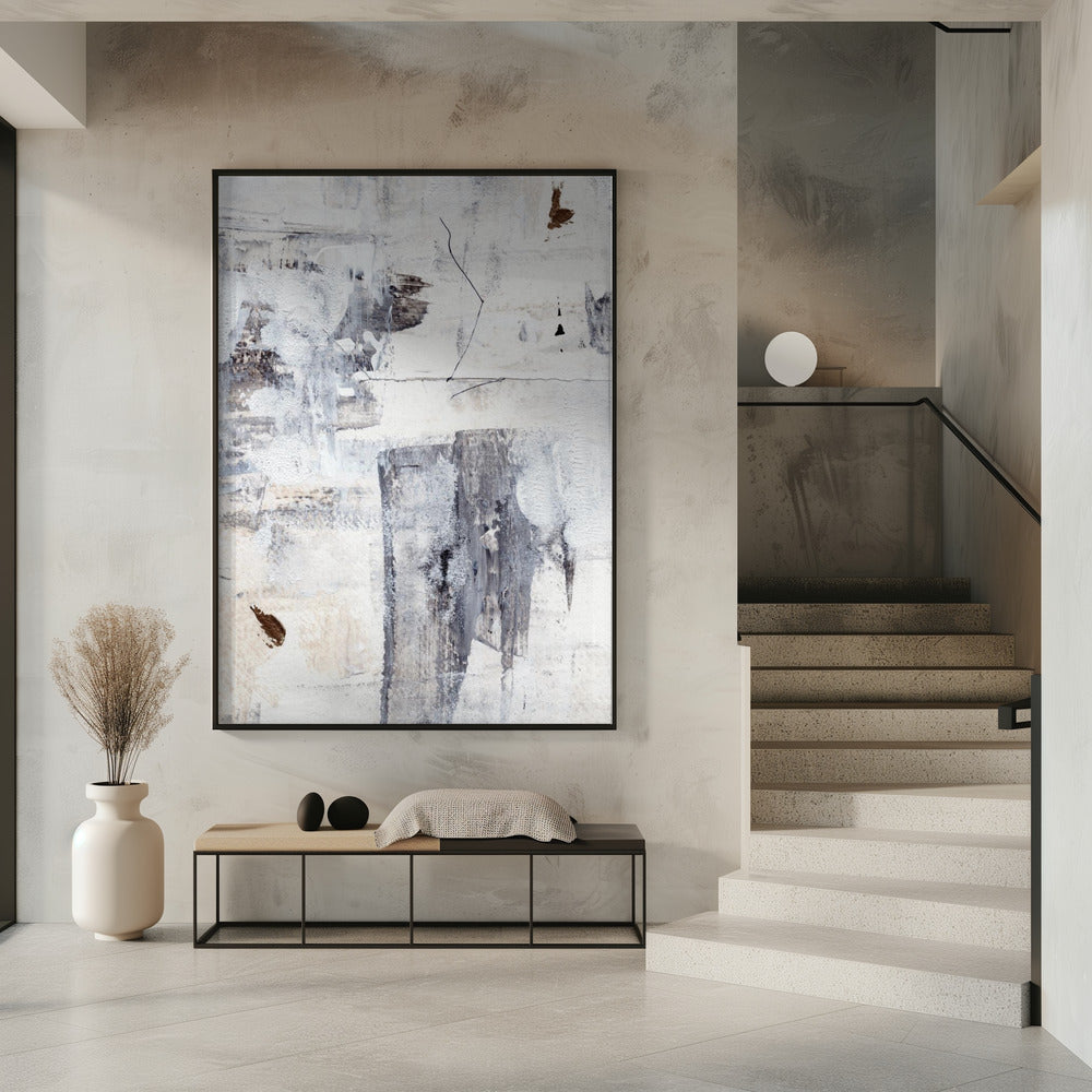 Abstract Painting With Layered Brushstrokes | Poster