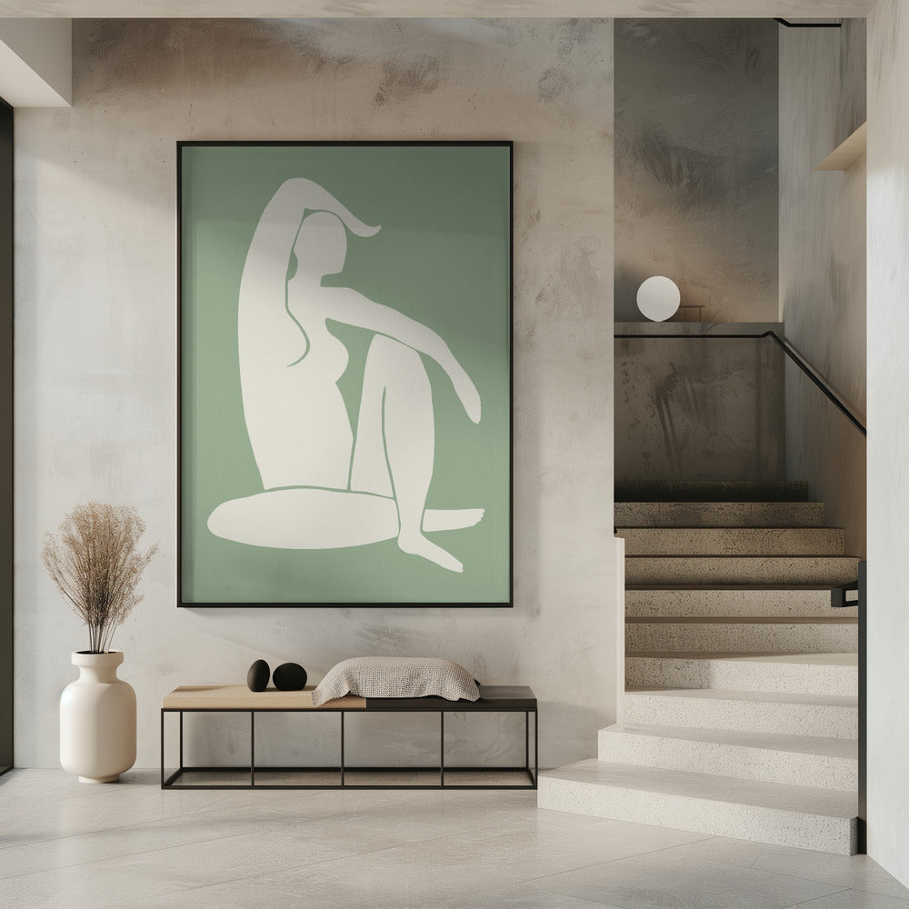 Figure Matisse Style Green | Poster