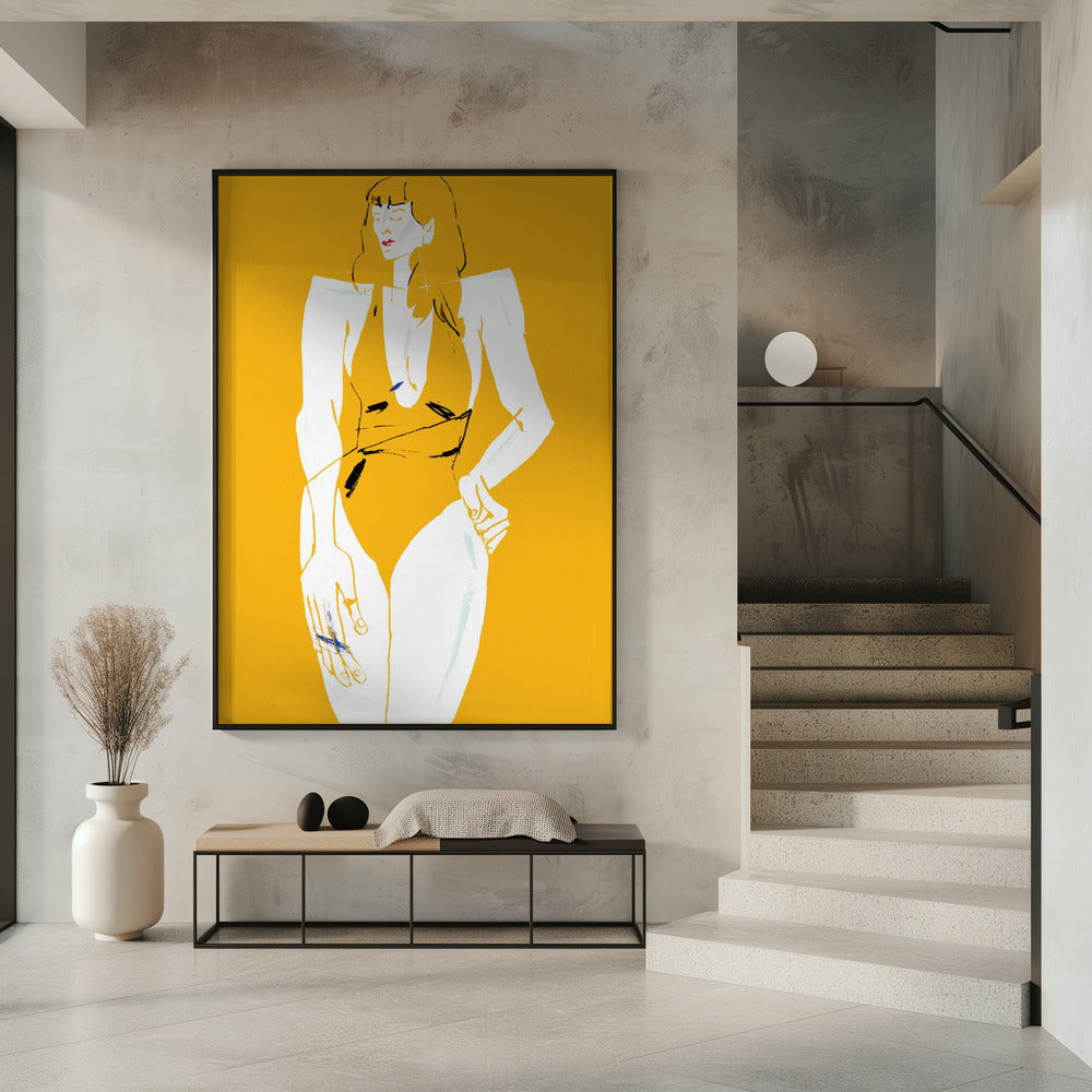 Girl in Bathing Suit Yellow | Poster