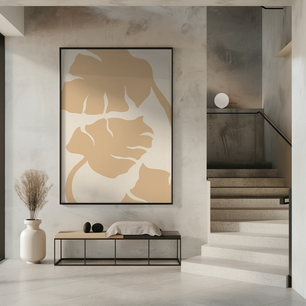 Monstera Soft orange | Poster