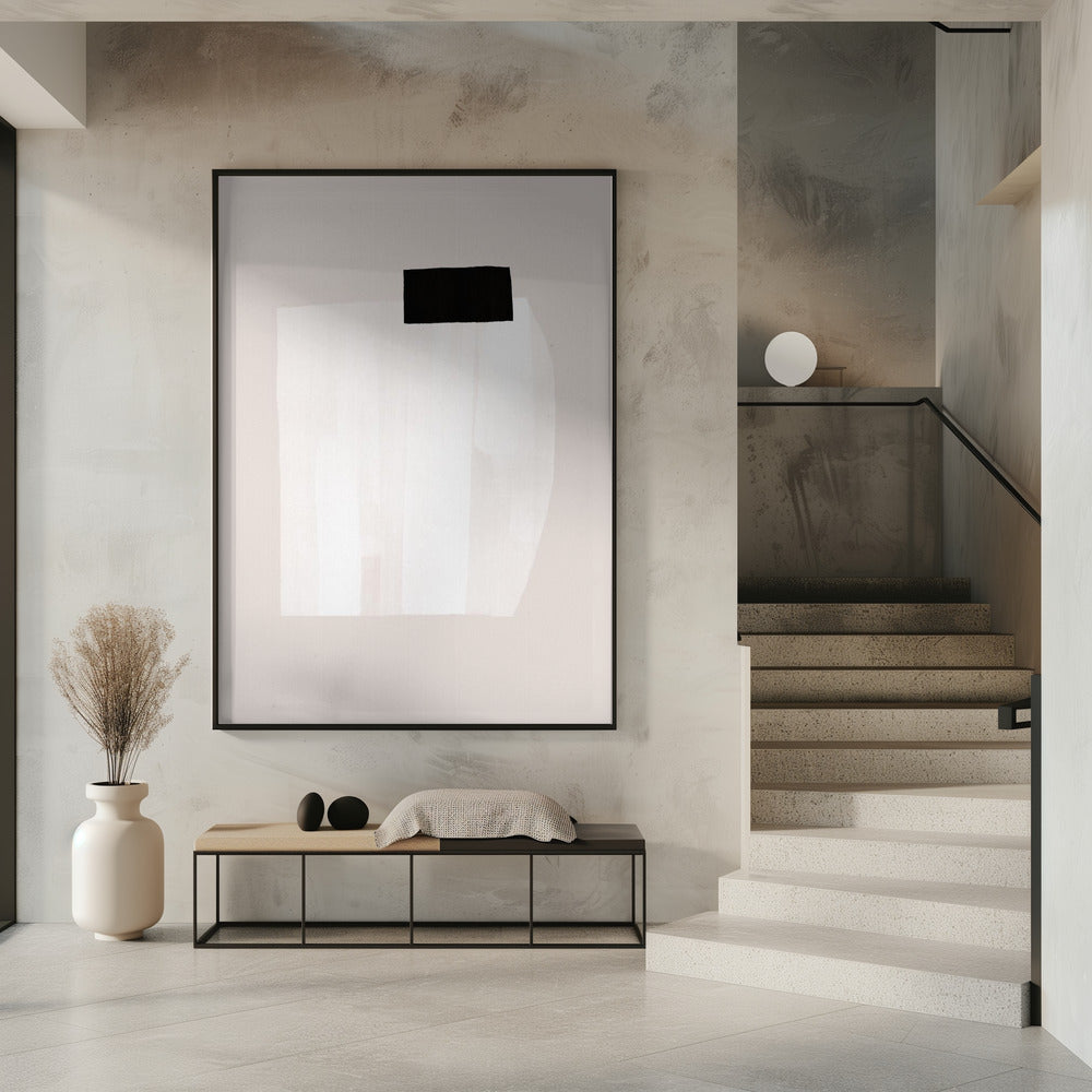 Silent Structure With Black on White Texture | Poster