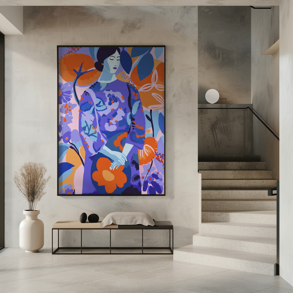 Woman In Flower Garden | Poster