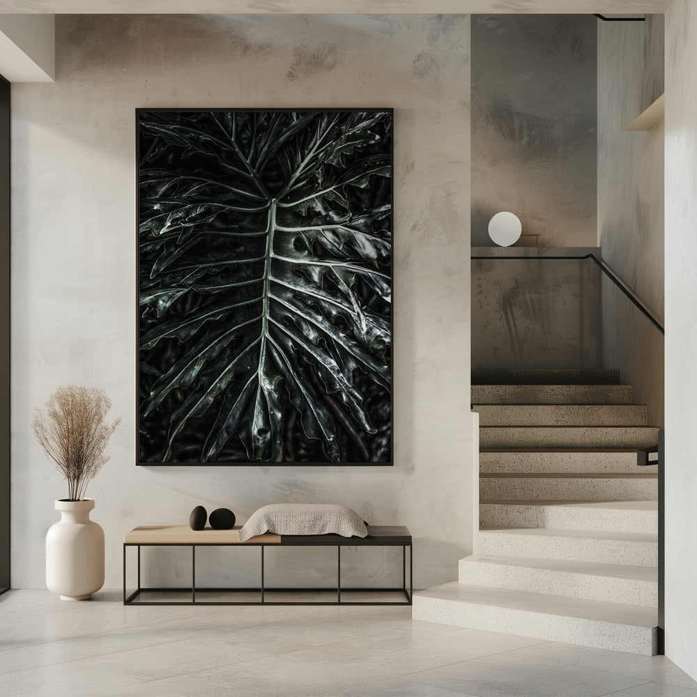 Dark Leaf Elegance | Poster