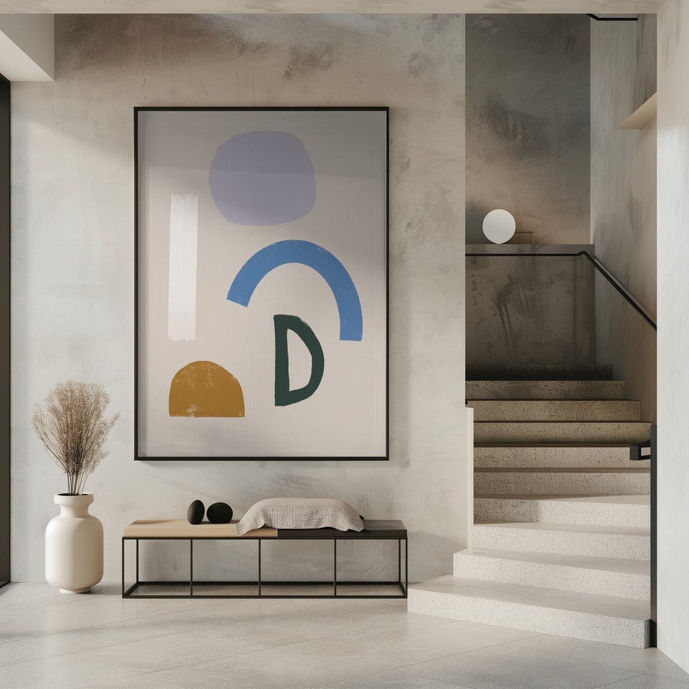 Minimalist Shapes in Muted Colors | Poster