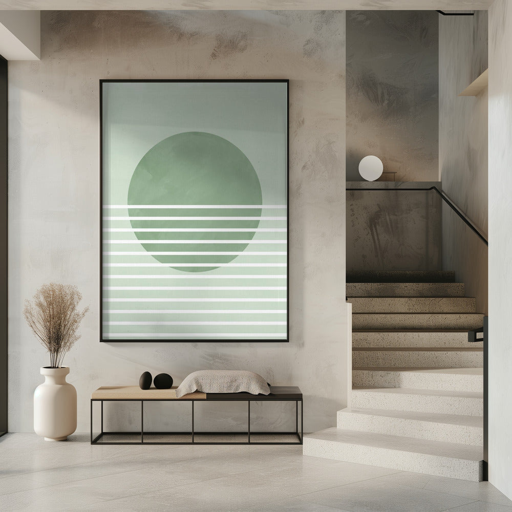 Green Horizon Lines | Poster