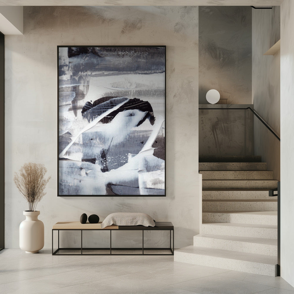 Monochrome Brushstrokes | Poster