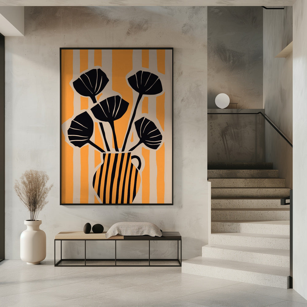 Bold Floral Stripes | Poster
