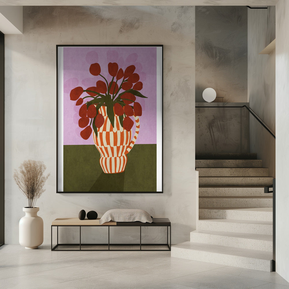Bold Tulips in Vase | Poster