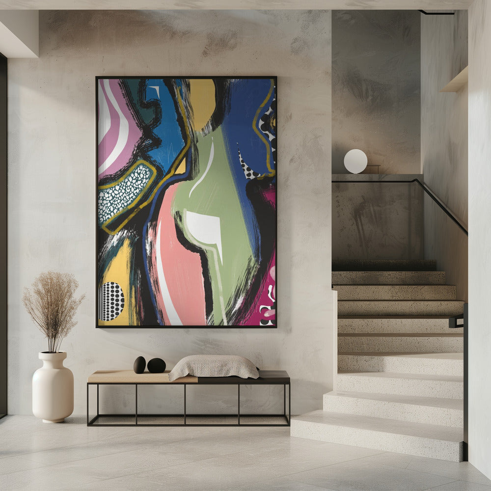 Colorful Abstract Bum | Poster