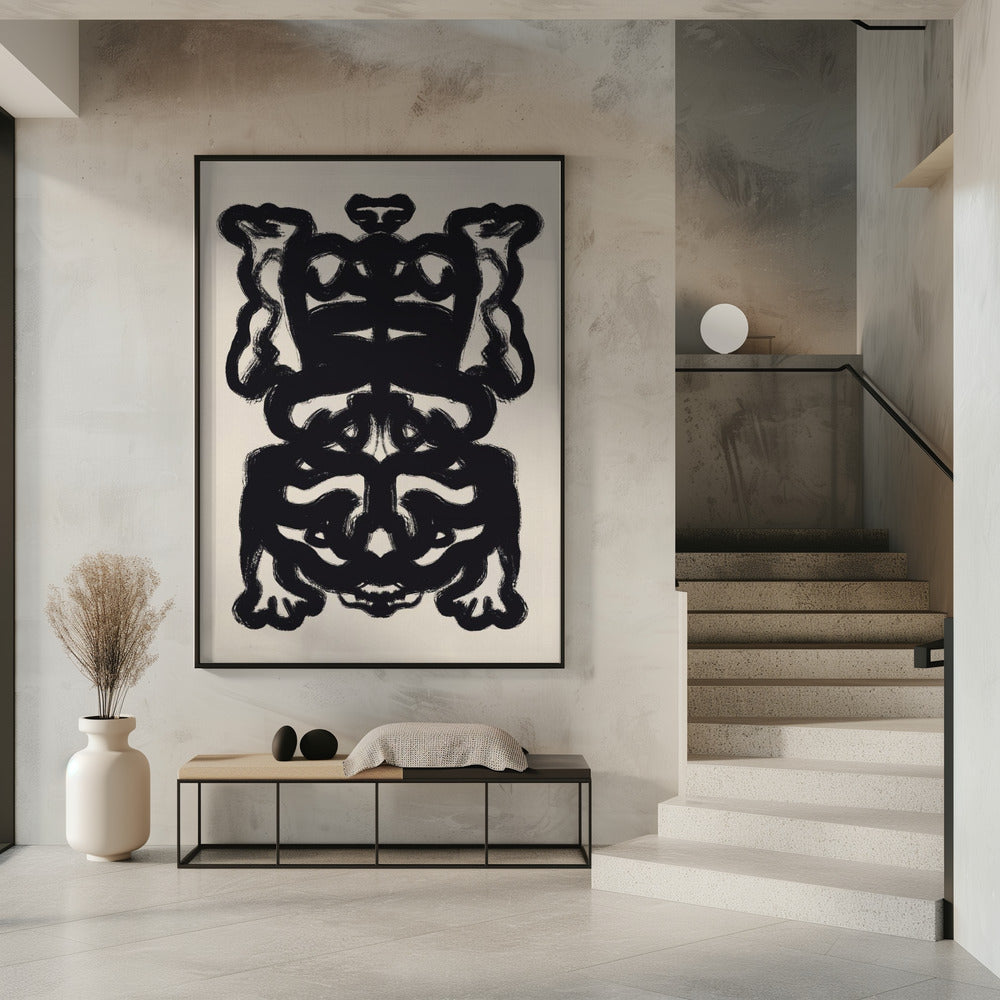 Symmetrical Black Pattern | Poster