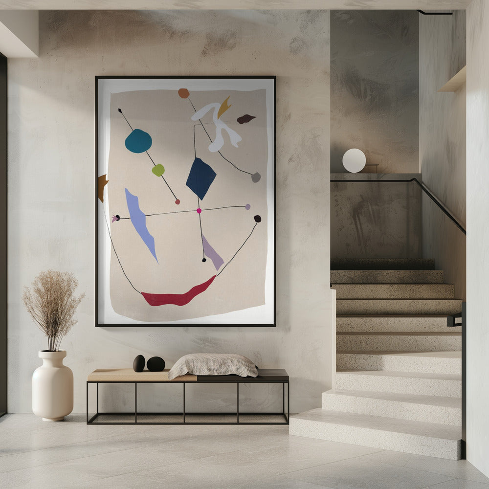 Minimalistic Lines and Colorful Shapes | Poster