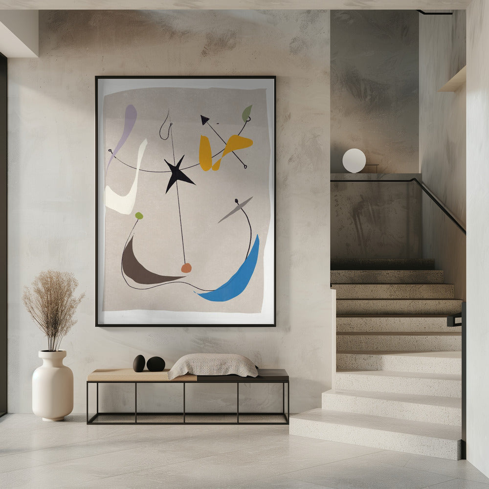 Minimalistic Lines and Colorful Shapes | Poster