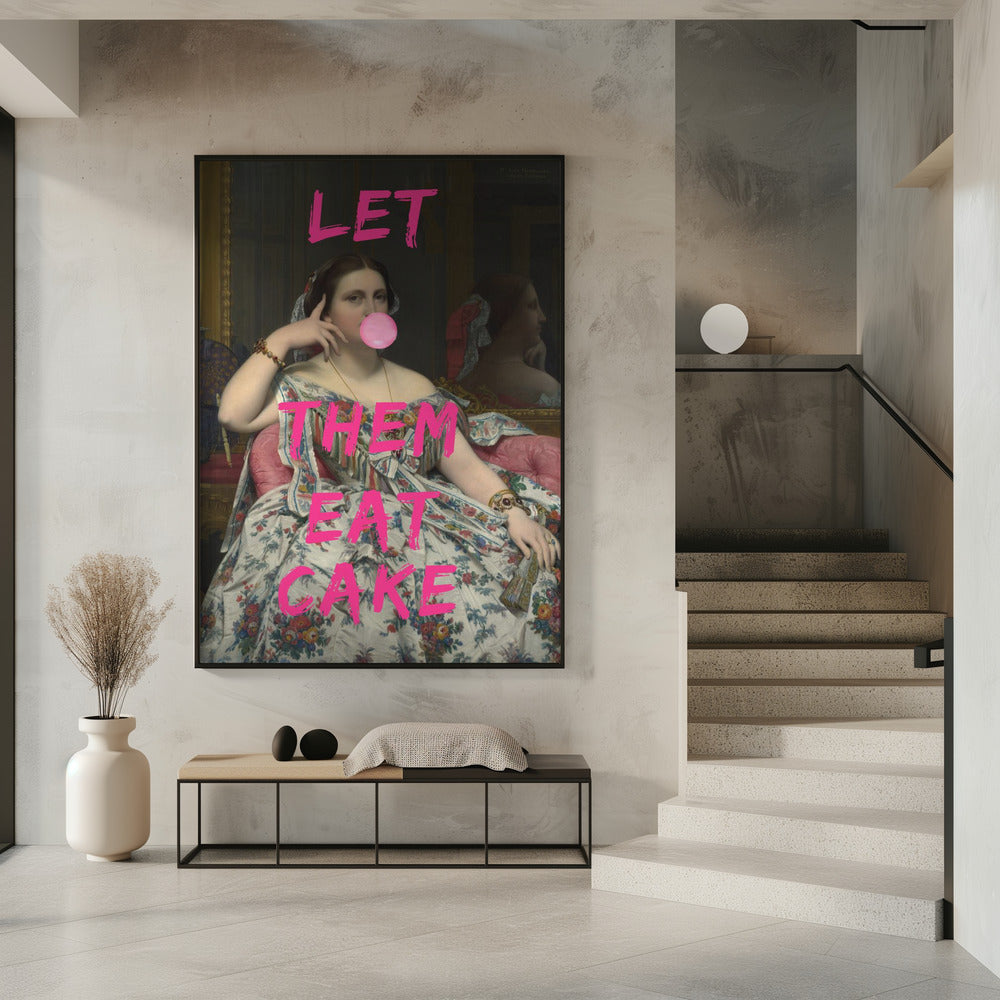 Let Them Eat Cake, Bubble Gum Vintage Portrait | Poster