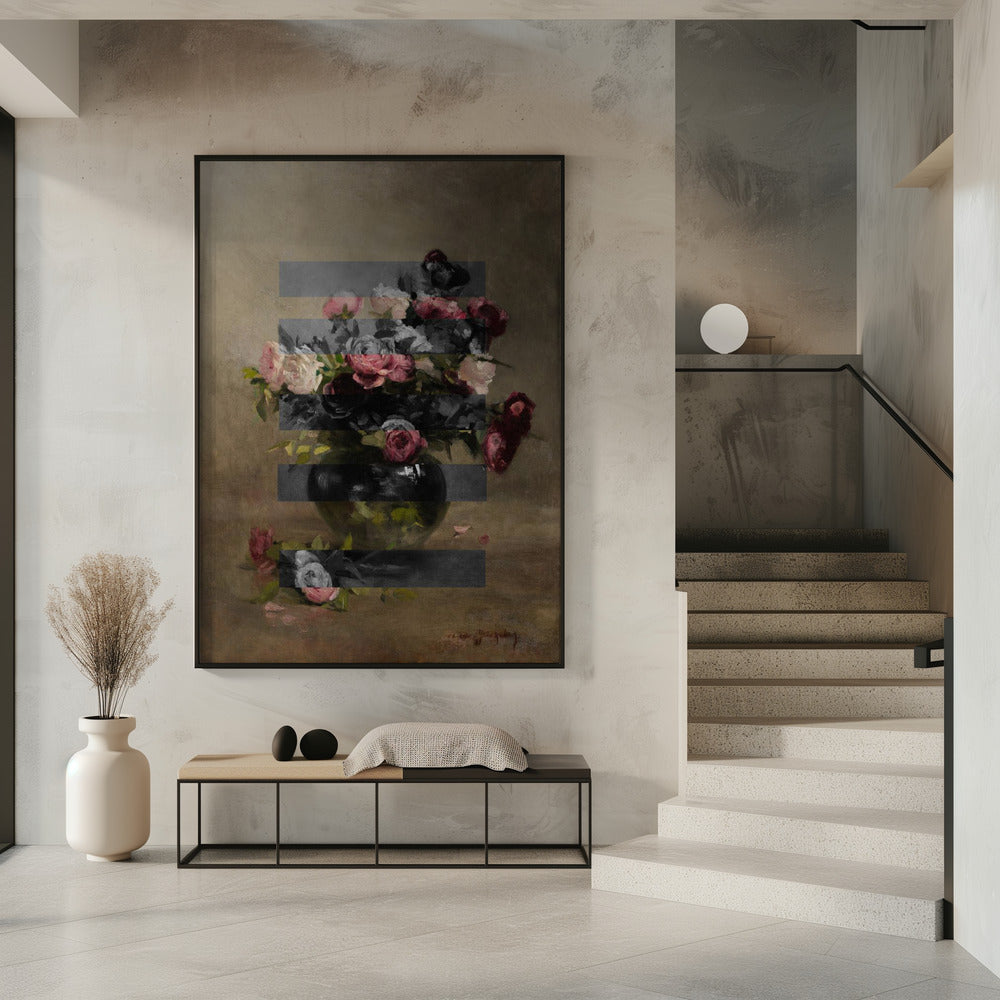 Bouquet of Vintage Oil Painting Flowers, Collage | Poster