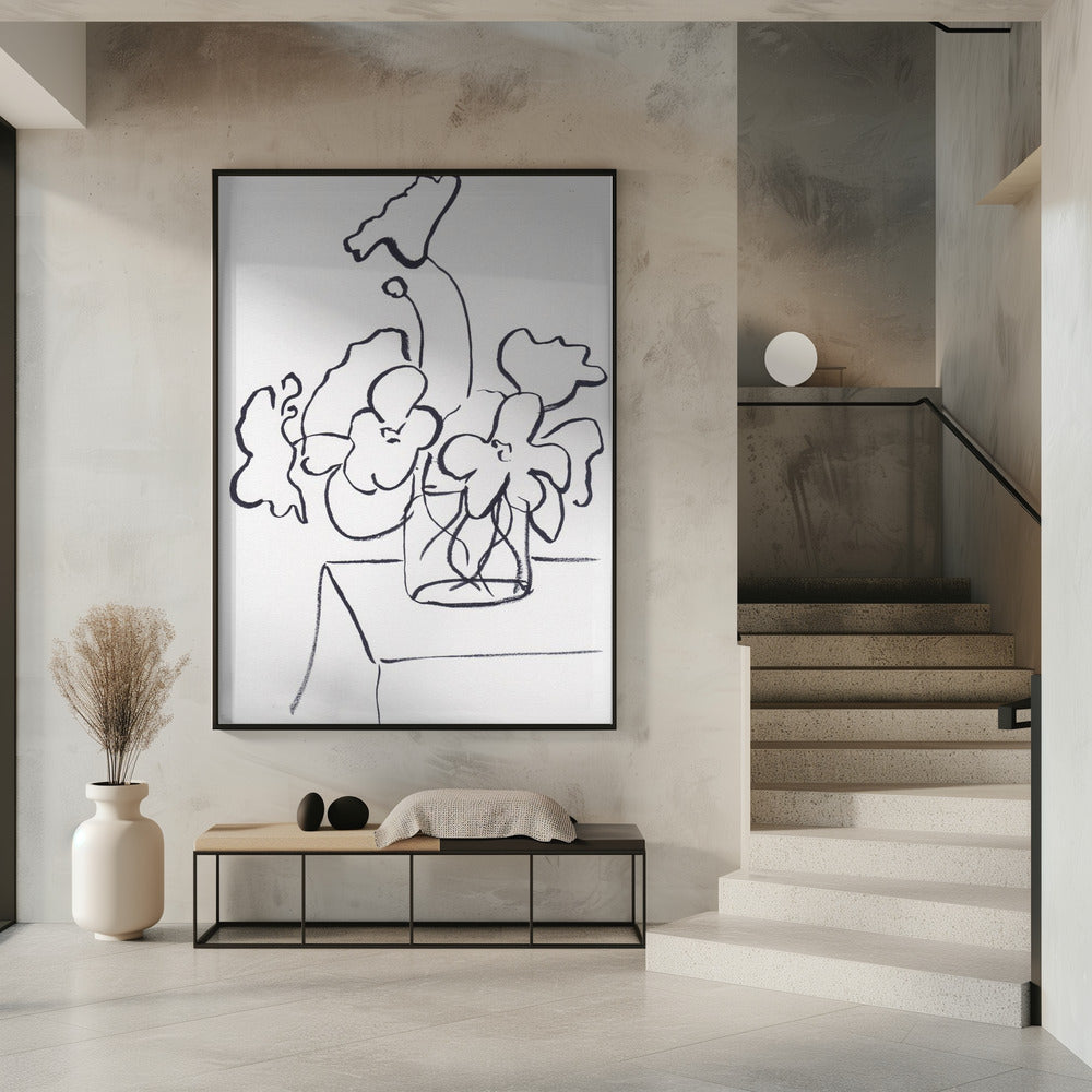 Black and White Poppies Small | Poster