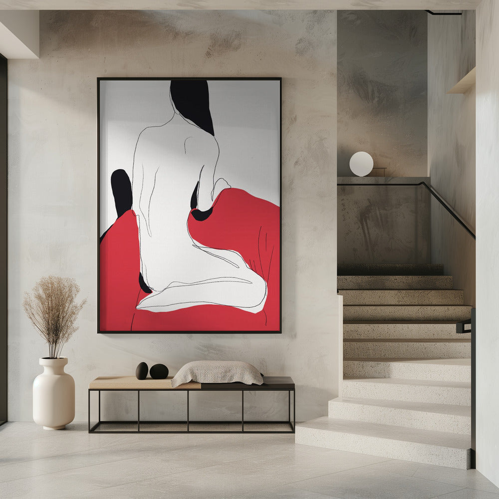 Nude Figure in a Dynamic Pose | Poster