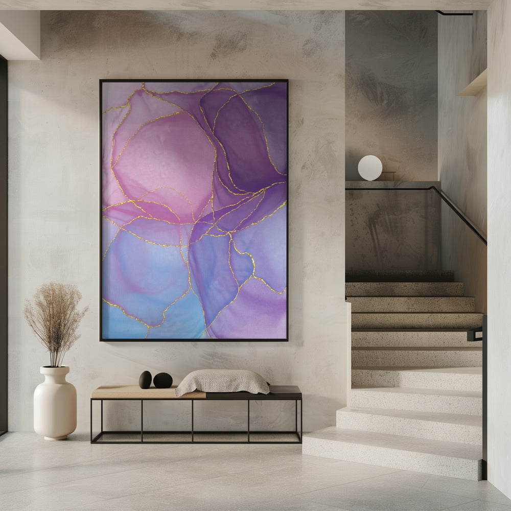 Abstract Pastel & Gold | Poster