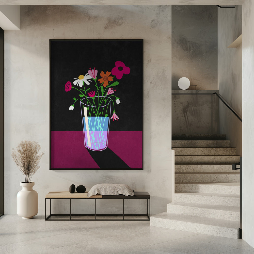Flowers glow in the dark | Poster