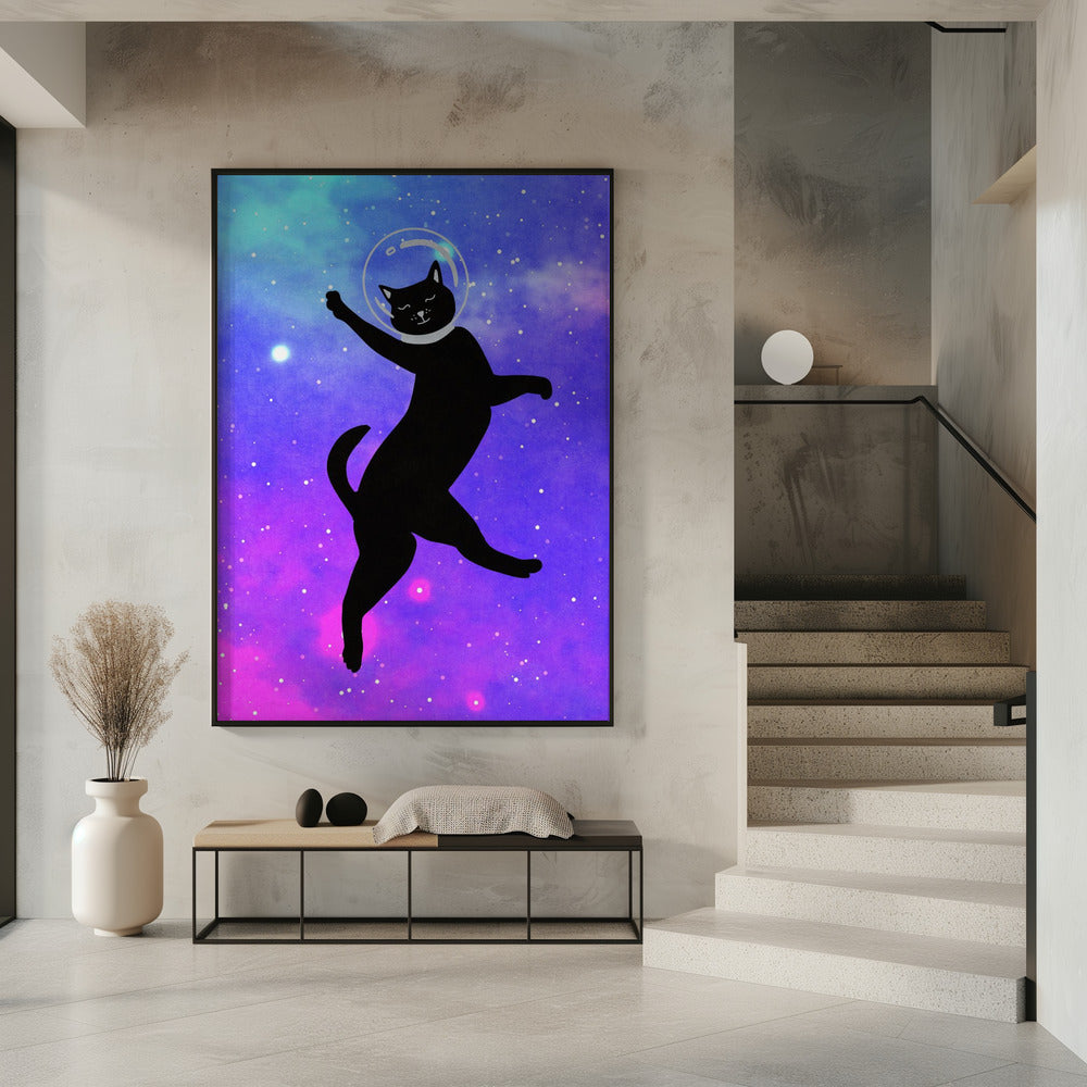 Happy Space Cat | Poster