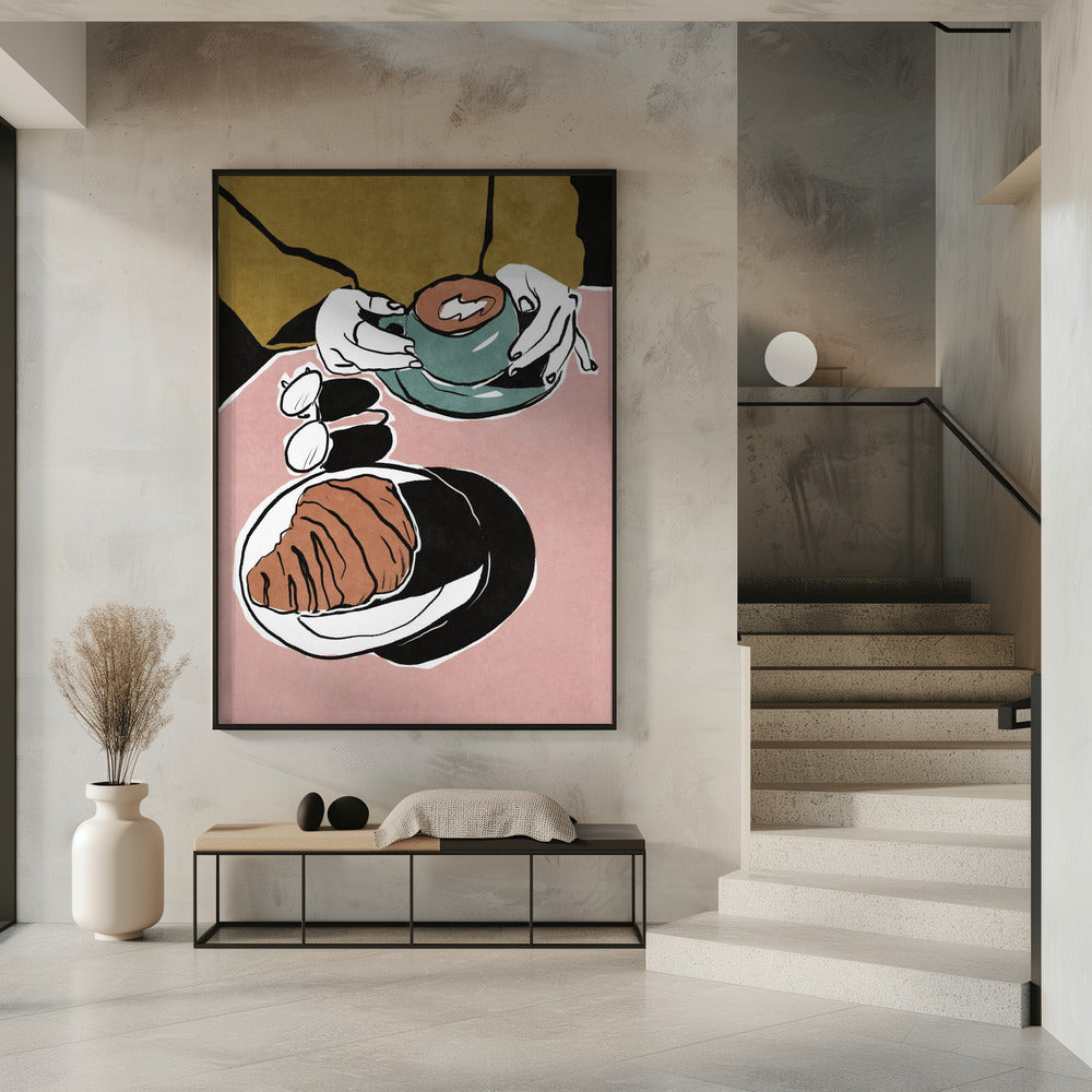 Croissant et café au lait | Poster