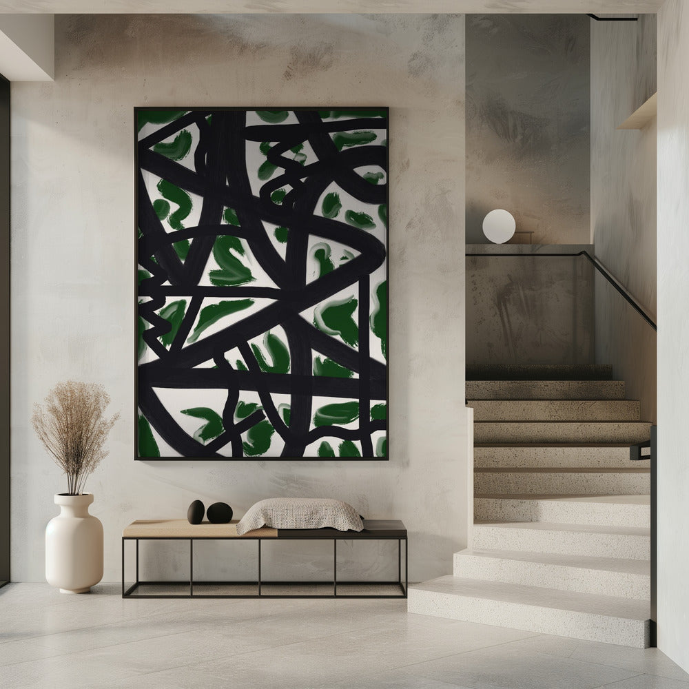 Black Lines Over A White Background | Poster
