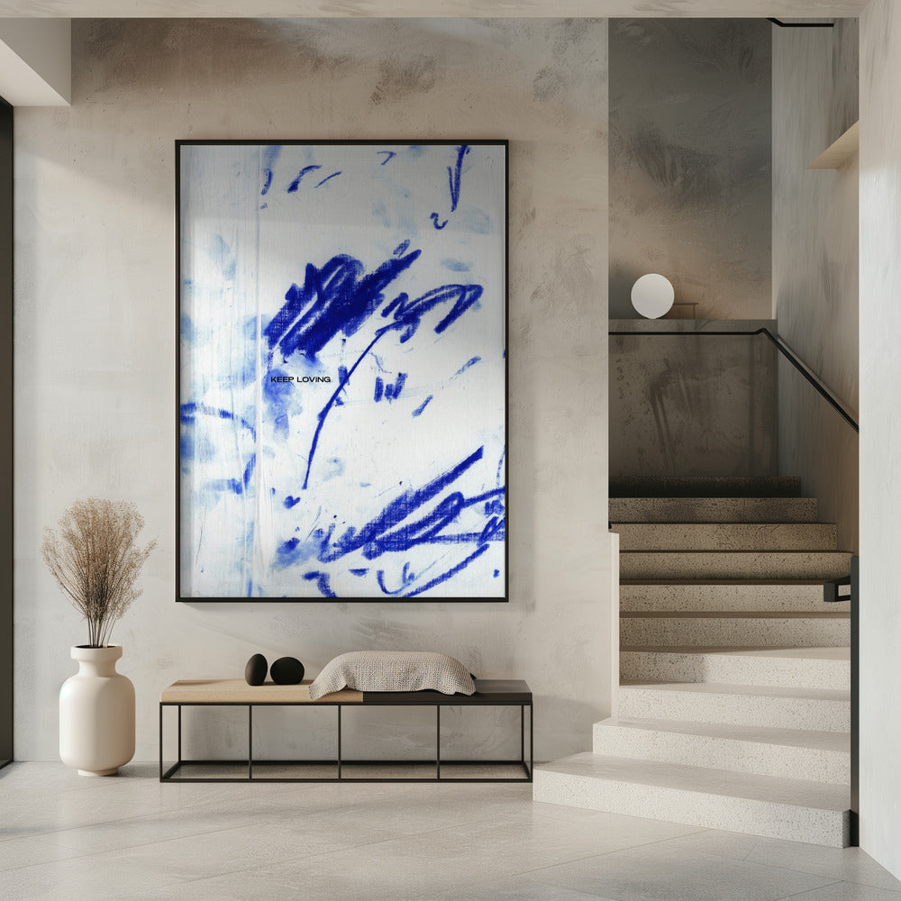 Blue Whispers With Keep Loving | Poster