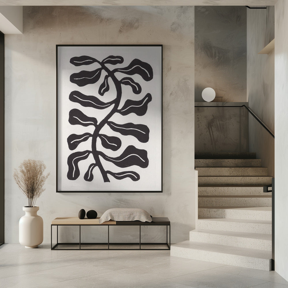 Wind Kissed Plant / Chalkboard Black | Poster