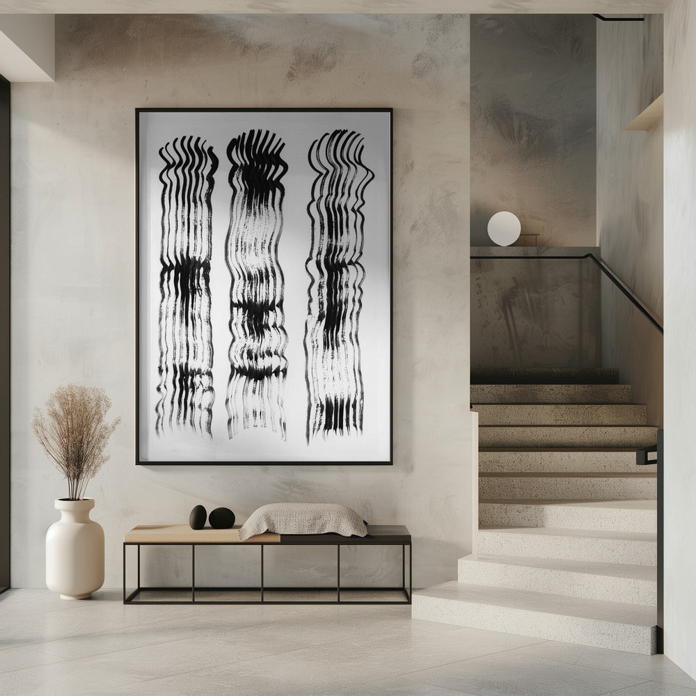 Abstract brushtrokes lines 02 | Poster