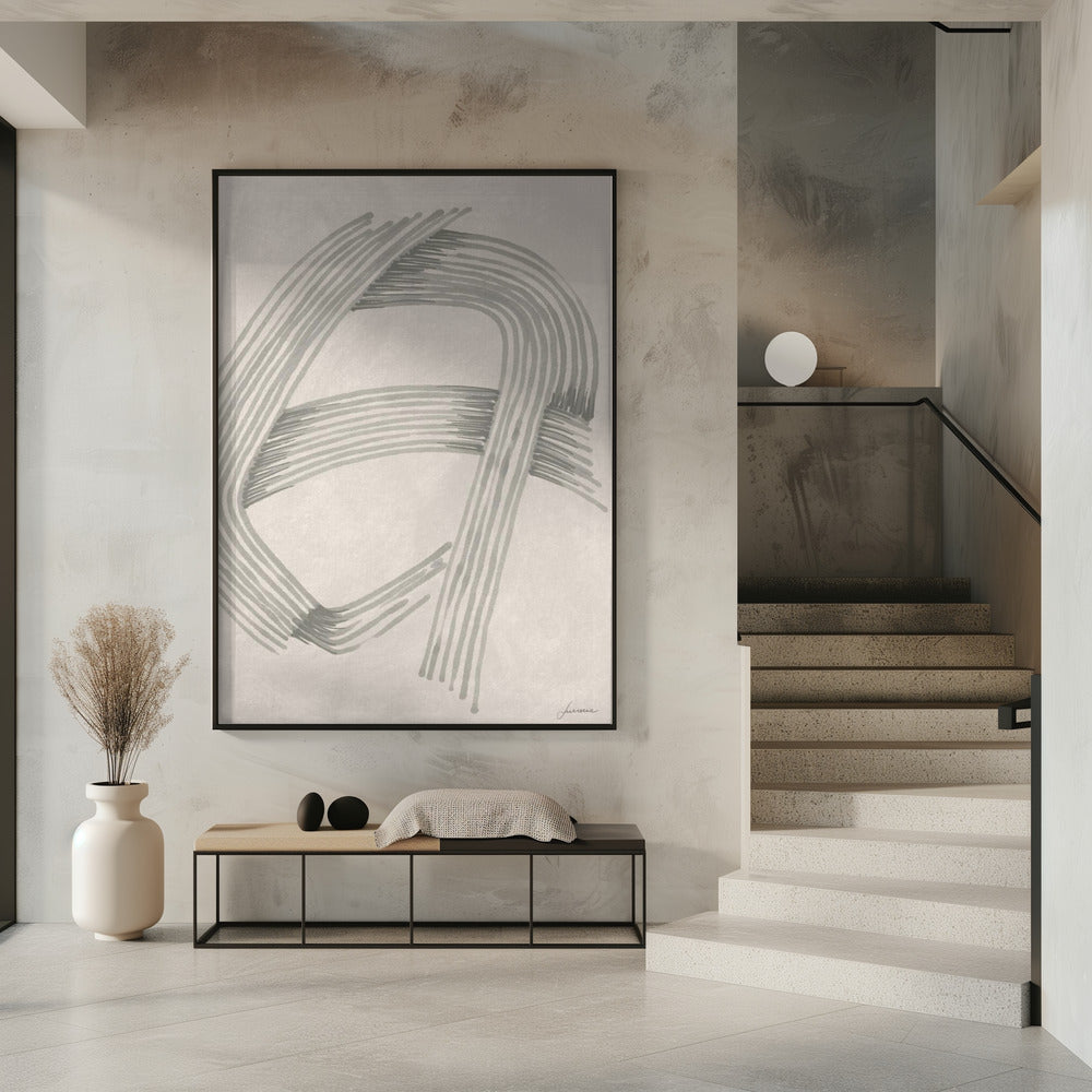 Abstract Grey Intersections 02 | Poster