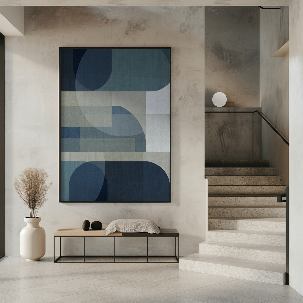 Woven Blue Layers 4 | Poster