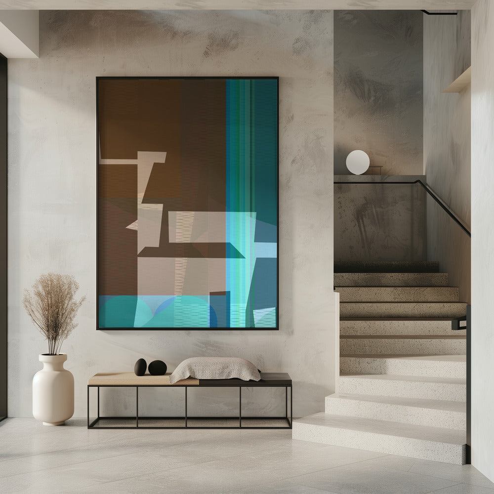 Brown Blue Woven 1 | Poster