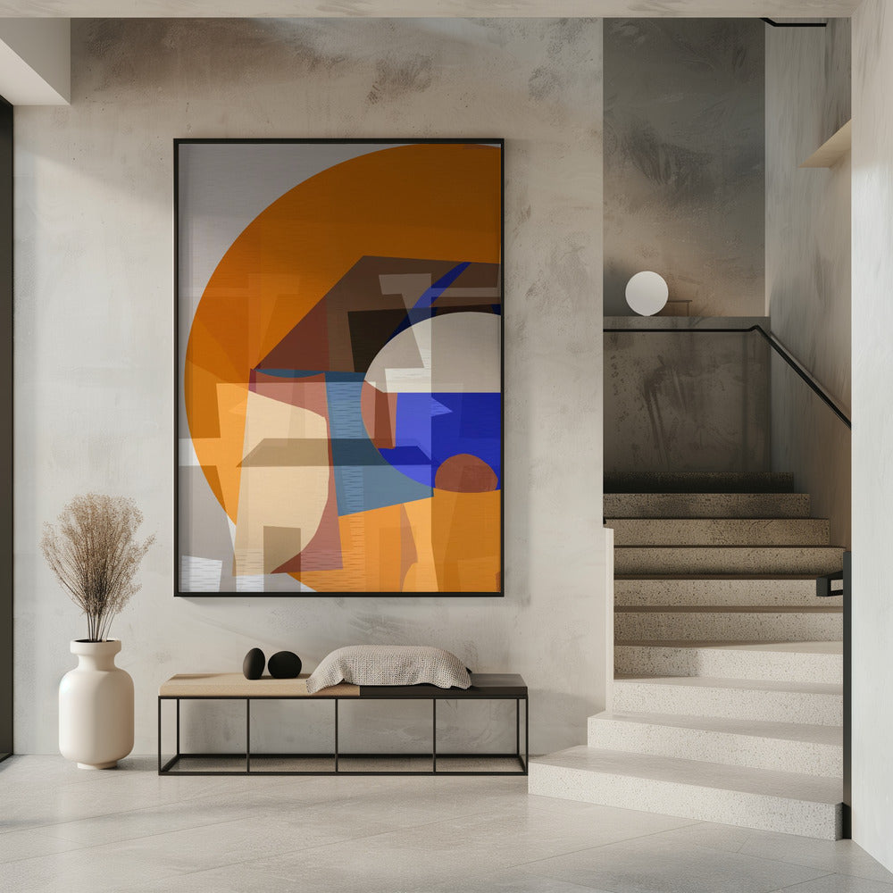 Orange Blue Woven 4 | Poster