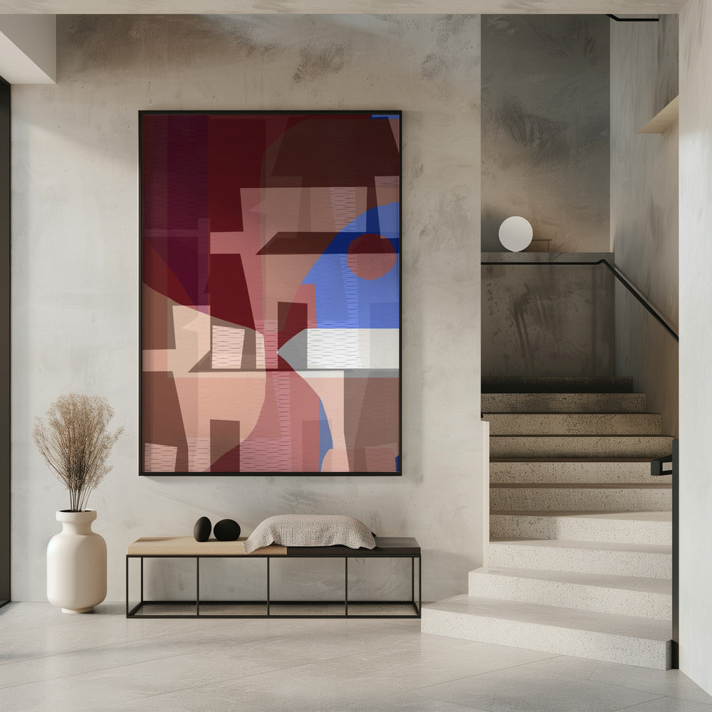 Brown Blue Woven 6 | Poster