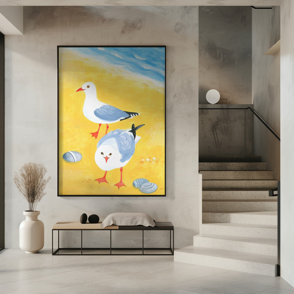 Seaside Seagulls | Poster