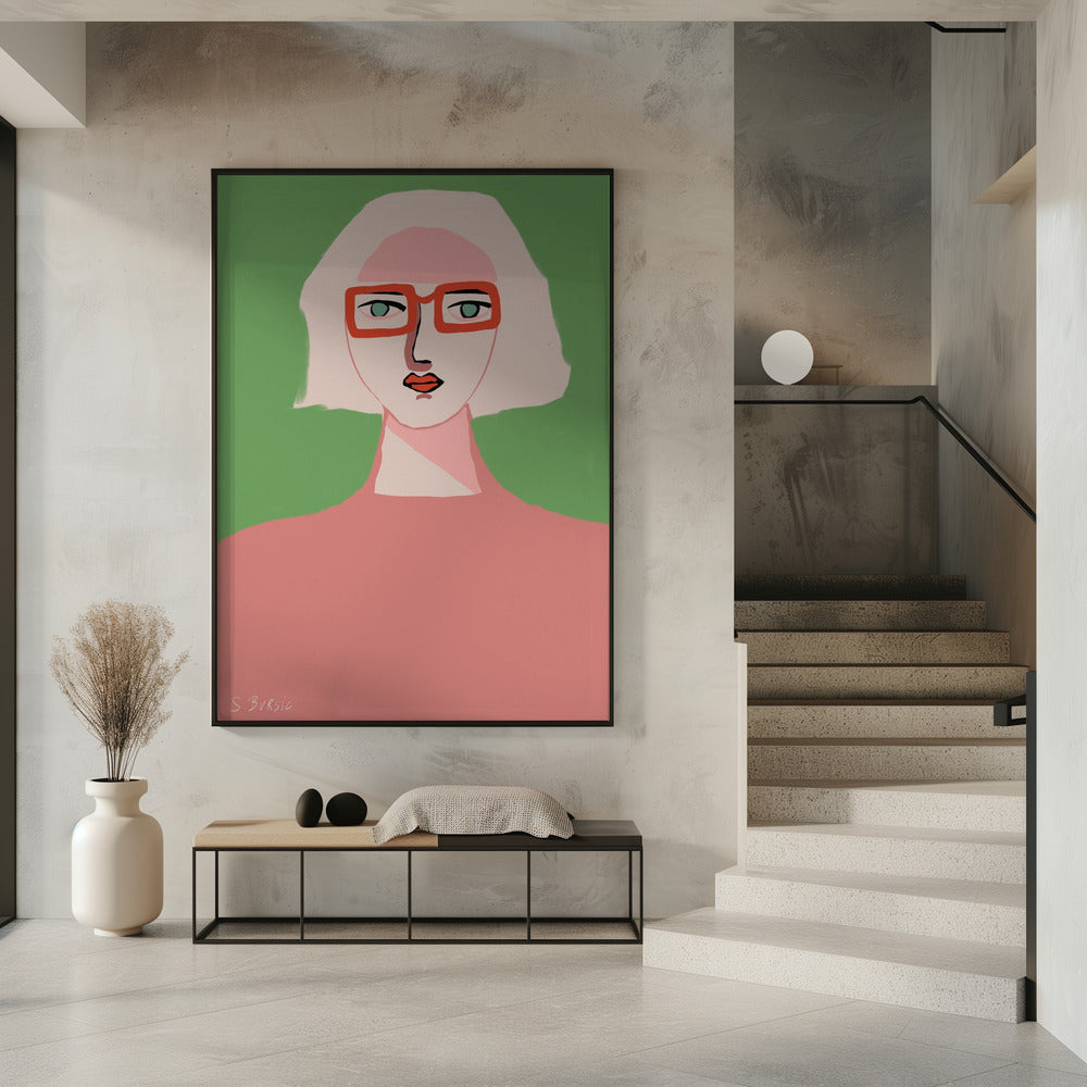 Lady with light hair | Poster