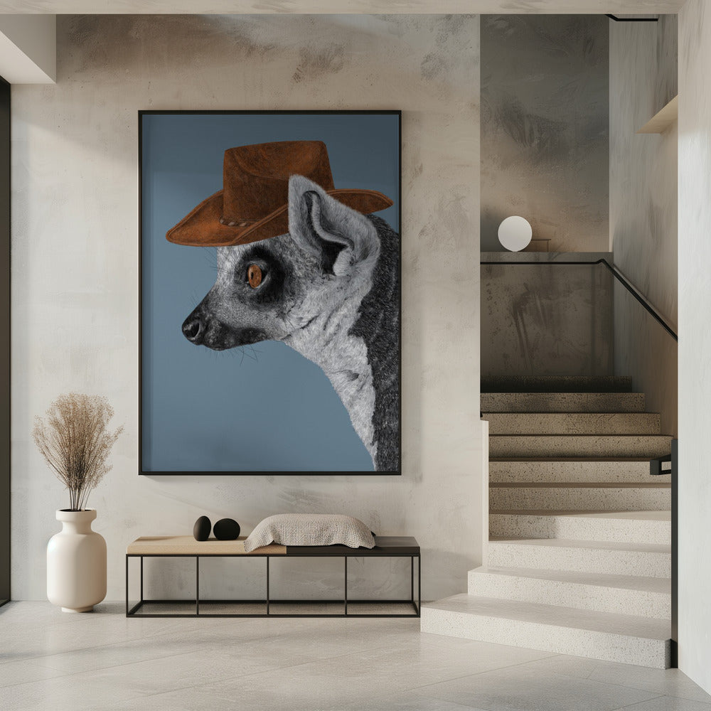Felix The Cowboy Lemur | Poster