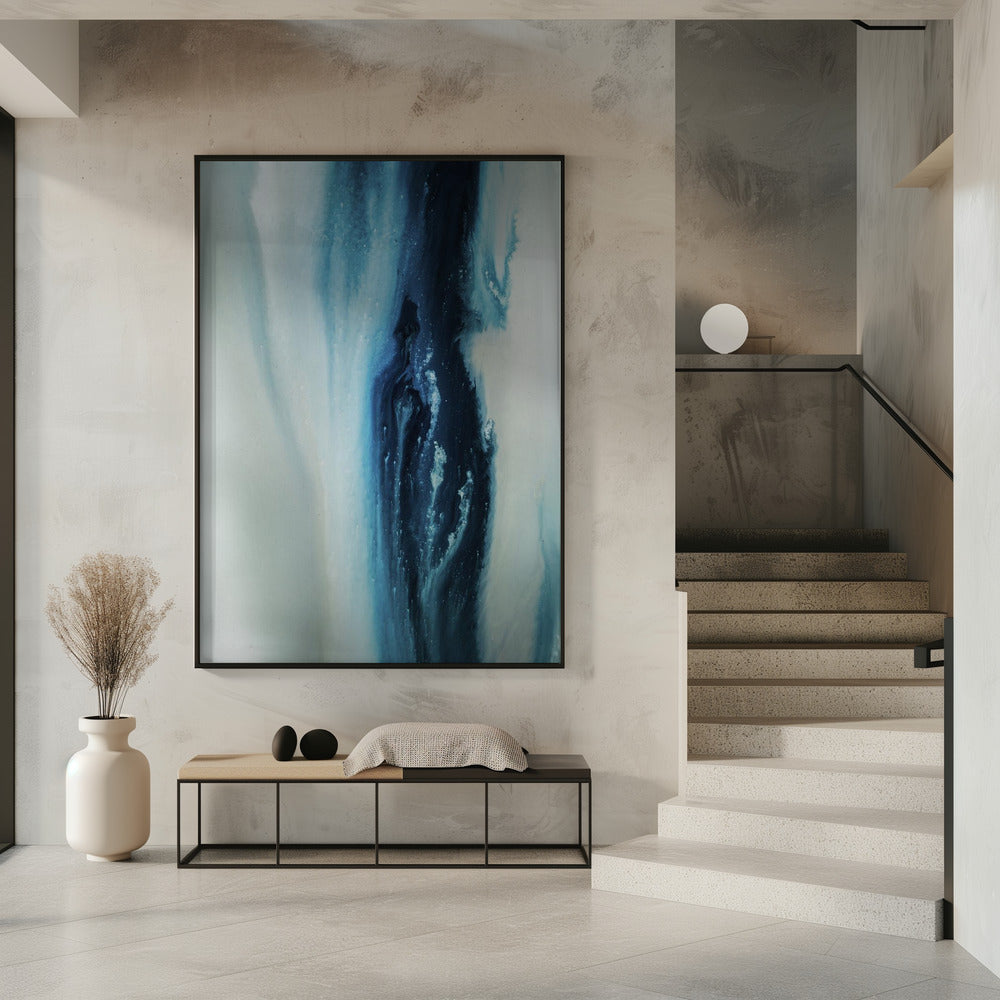 Flowing - Deep Blue | Poster