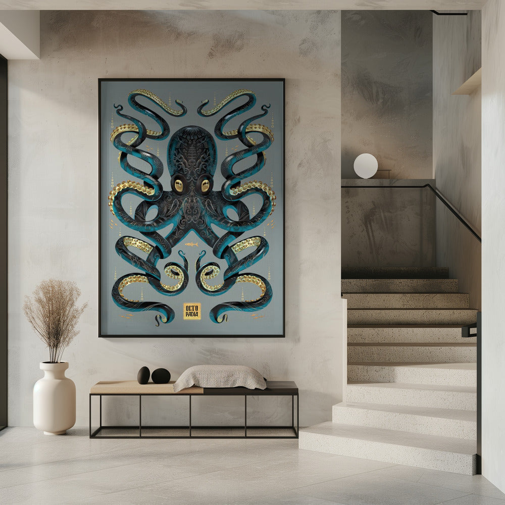 Octopus Black & Gold | Poster