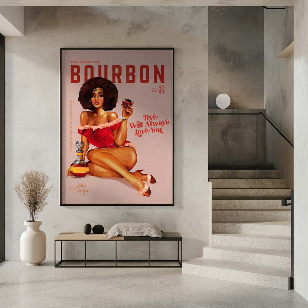Babes of Bourbon Vol 8 Vintage Pinup Girl With Afro | Poster